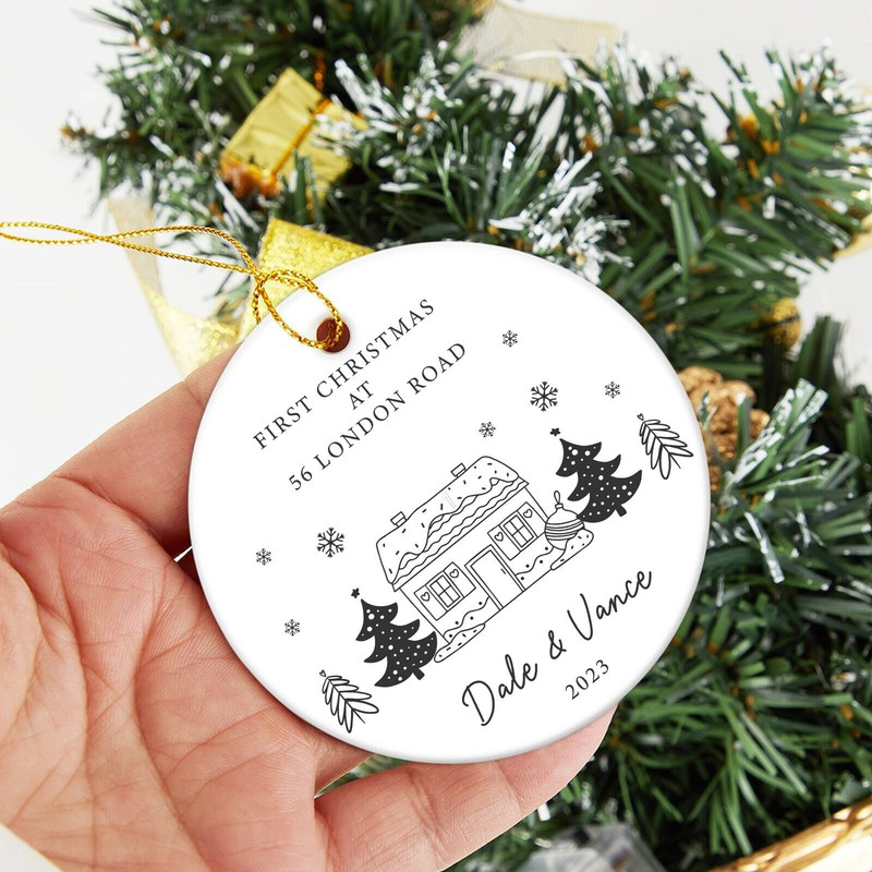 Personalized New Home Christmas Decoration, 1st Christmas In Our New Home Ornament, Couple New House Gift, Housewarming Gift Christmas Gift - 1.jpg
