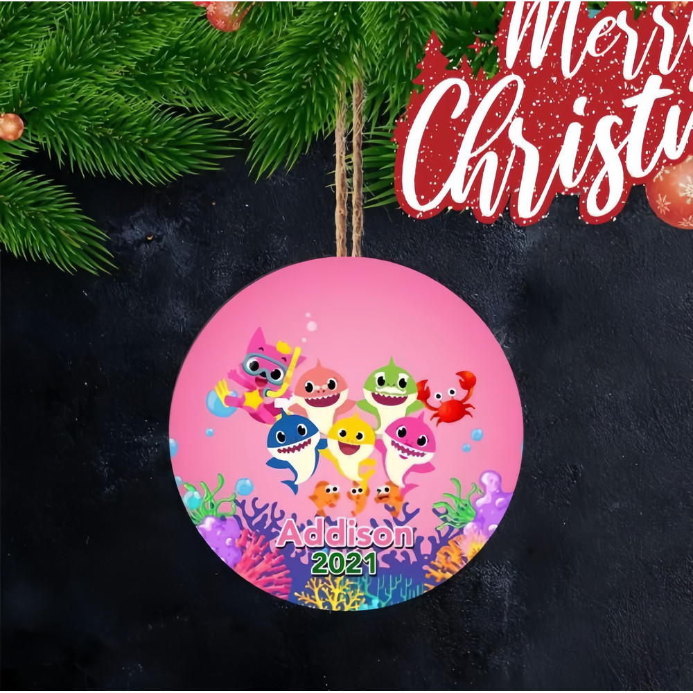 Baby Shark Christmas Ornament, Personalized Christmas ornament, Baby Shark Christmas Ornament, Ornament Personalized gift - 1.jpg