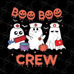 boo boo crew svg, nurse halloween svg, nurse ghost svg, spooky nurse svg, happy halloween png, digital download