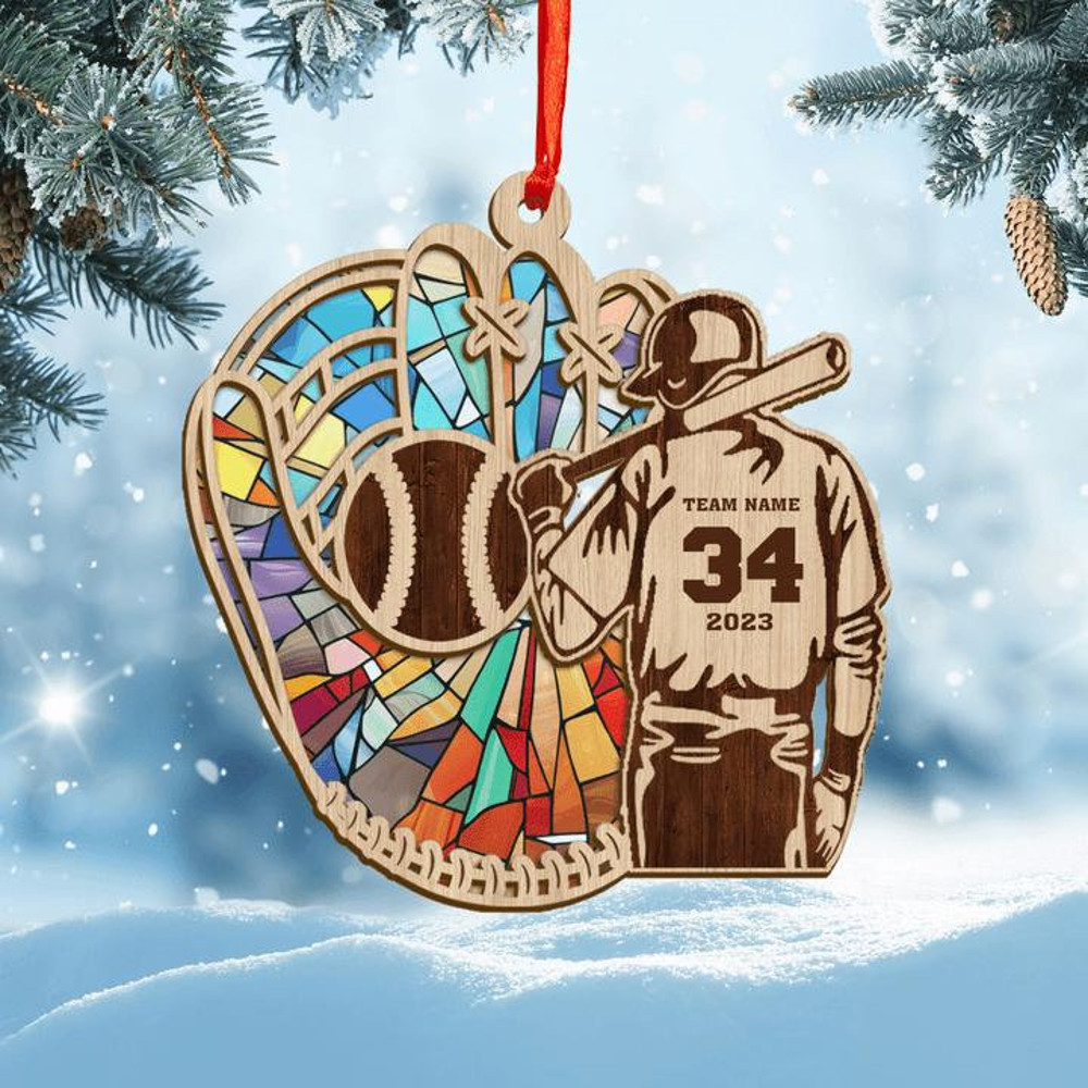 Baseball Team Ornament, Baseball Ornament, Baseball Personalized Ornament, Personalized Christmas Ornaments, Baseball Gloves, Christmas Orna - 1.jpg