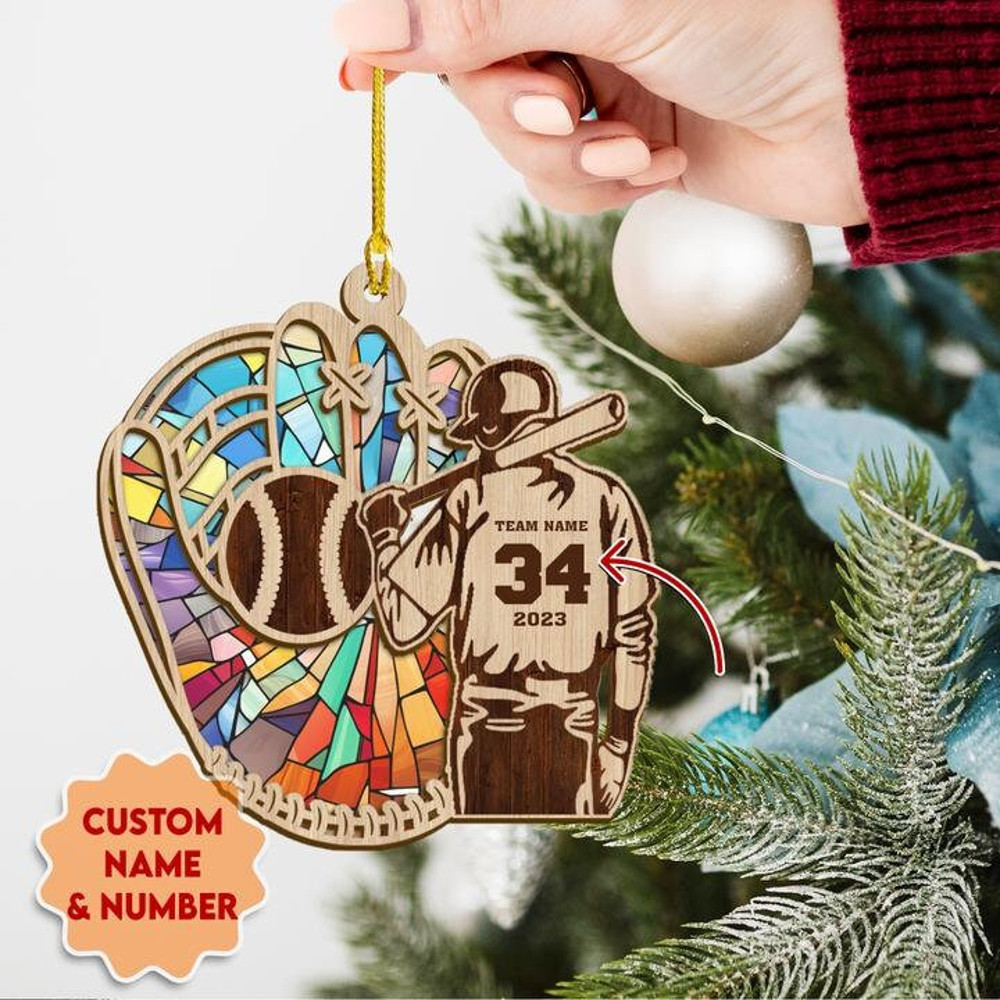 Baseball Team Ornament, Baseball Ornament, Baseball Personalized Ornament, Personalized Christmas Ornaments, Baseball Gloves, Christmas Orna - 2.jpg