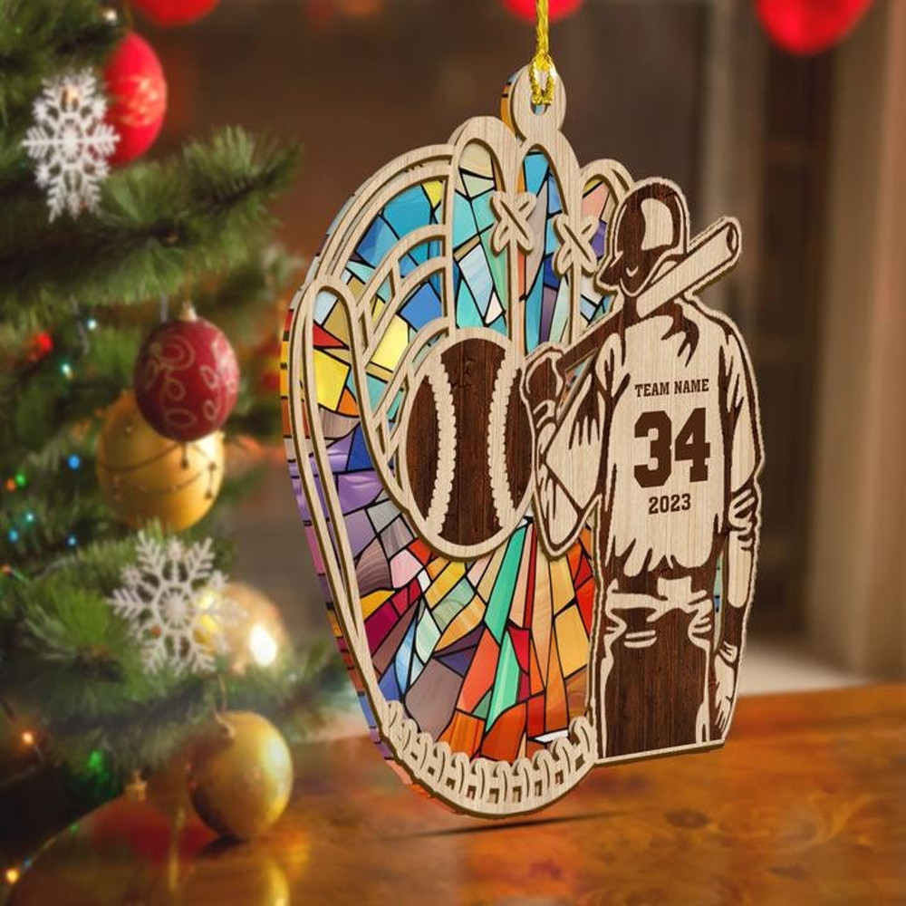 Baseball Team Ornament, Baseball Ornament, Baseball Personalized Ornament, Personalized Christmas Ornaments, Baseball Gloves, Christmas Orna - 3.jpg