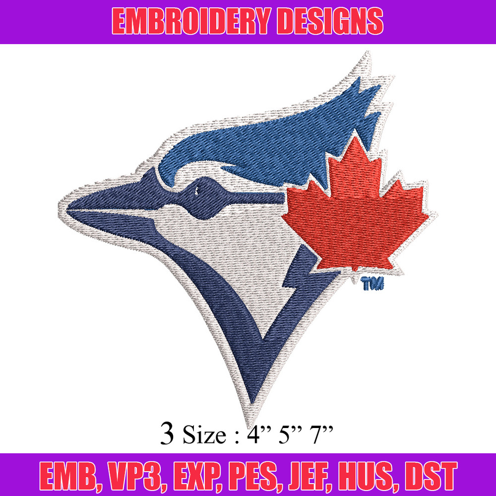 Toronto Blue Jays Embroidery Design, Brand Embroidery, Embroidery File, Logo shirt, Sport Embroidery, Digital download.jpg