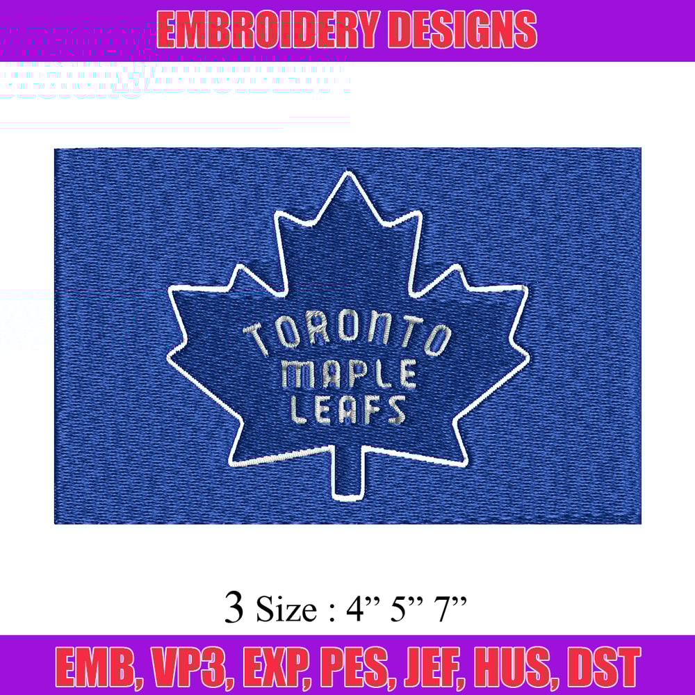 Toronto Maple Leafs Embroidery Design, Brand Embroidery, Embroidery File, Logo shirt, Sport Embroidery,Digital download.jpg