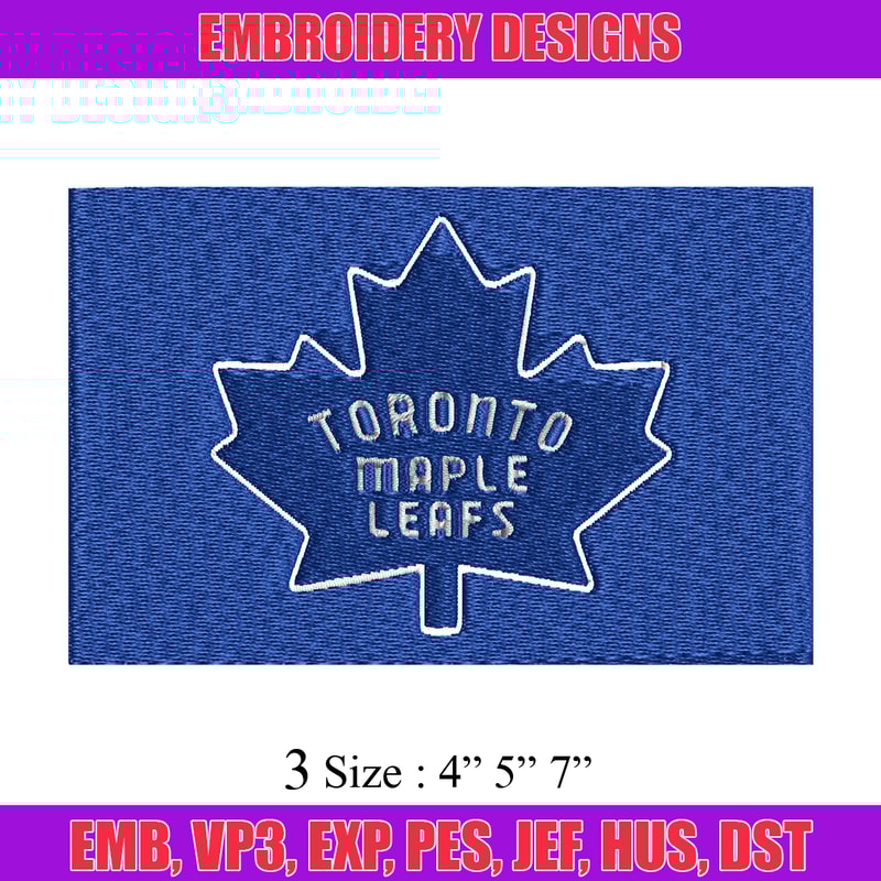 Toronto Maple Leafs Embroidery Design, Brand Embroidery, Embroidery File, Logo shirt, Sport Embroidery,Digital download.jpg