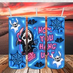 no you hang up ghost face tumbler png, 3d halloween png, straight design 20oz/ 30oz skinny tumbler png, instant download