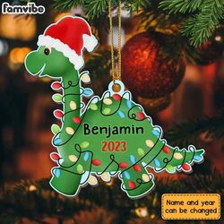 grandson son dinosaur christmas ornament, boys christmas dinosaur ornament