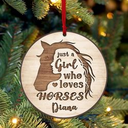 horse ornament, personalized horse christmas ornament