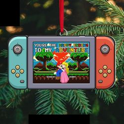 mario christmas custom ornament, mario personalized ornament