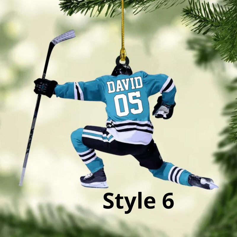 Personalized Hockey Family Skates Ornament, Custom Hockey Family Ornament, Custom Hockey Ornament, Gift For Hockey Lovers - 6.jpg