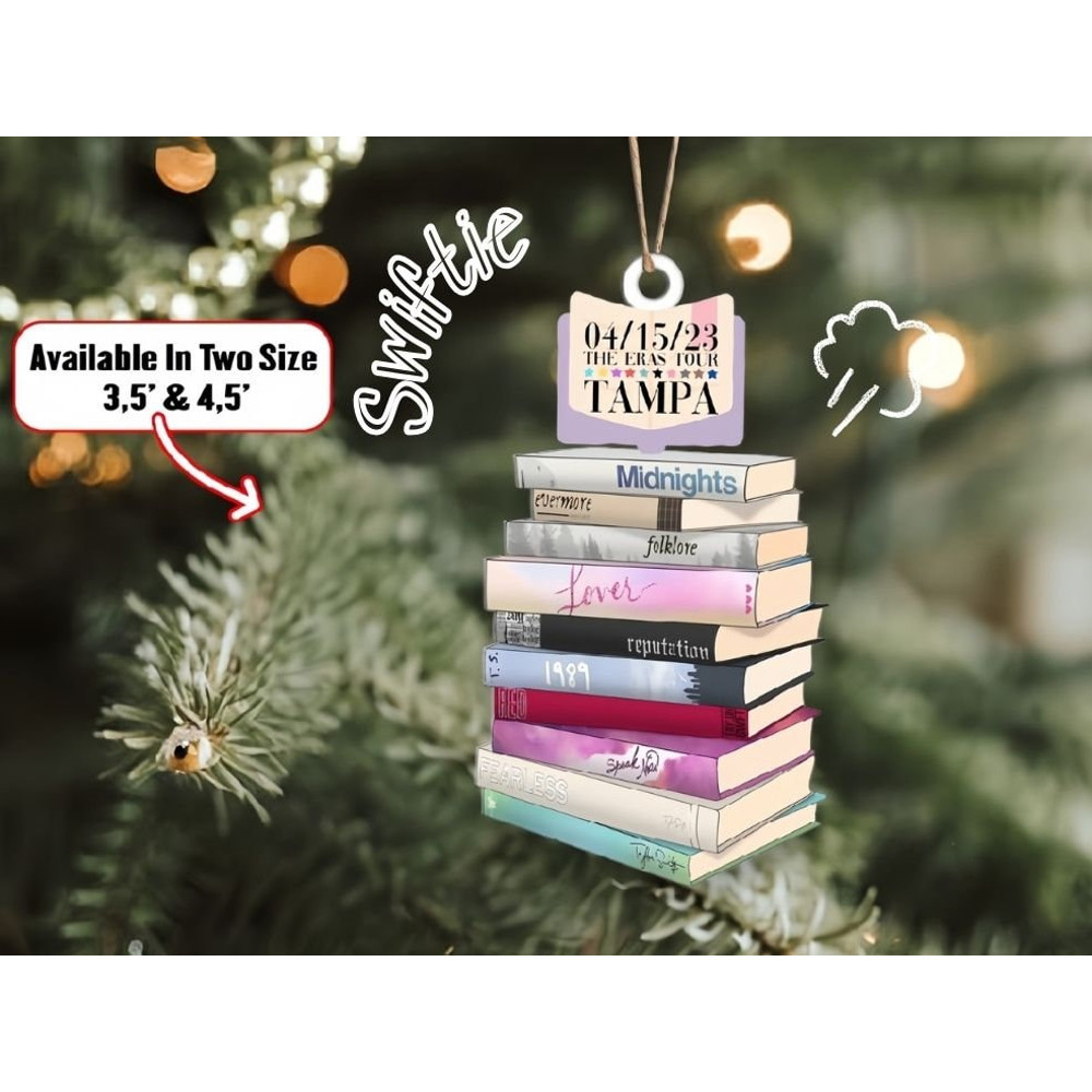 Personalized Taylor Book Christmas, Custom Shape Swiftie Ornament, TS Christmas Ornament, Swiftie Ornament, 2023 Ornament Gift Fan - 1.jpg