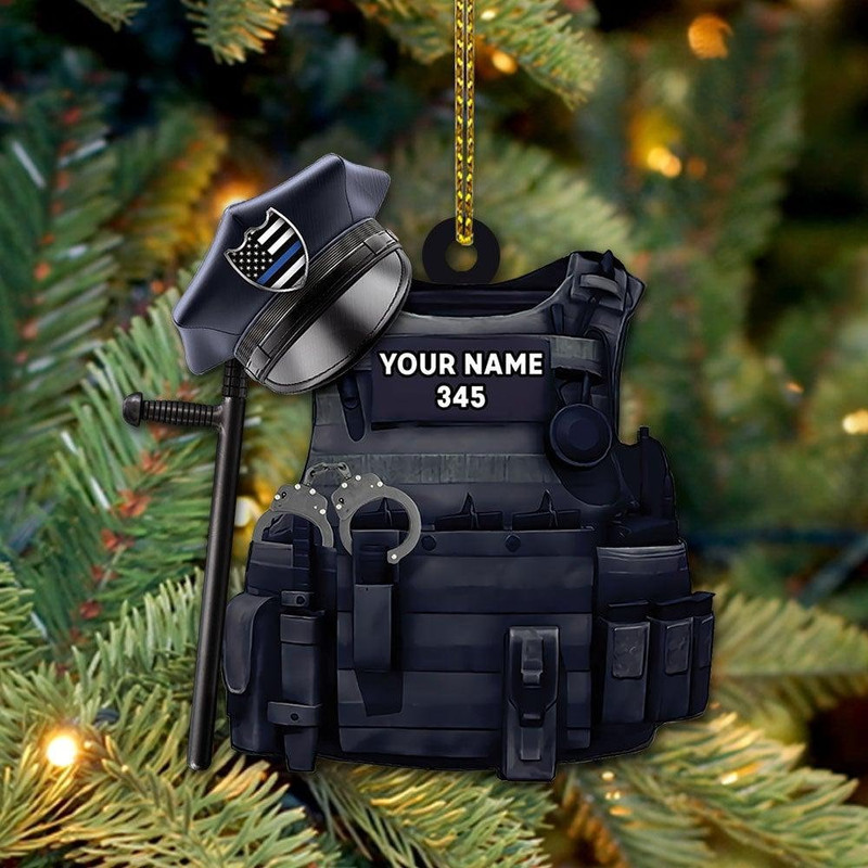 Personalized Decorative Gifts For Police Officers, Police'S Uniform Ornament, Custom Police Christmas Ornament, Christmas Gift For Police Of - 1.jpg