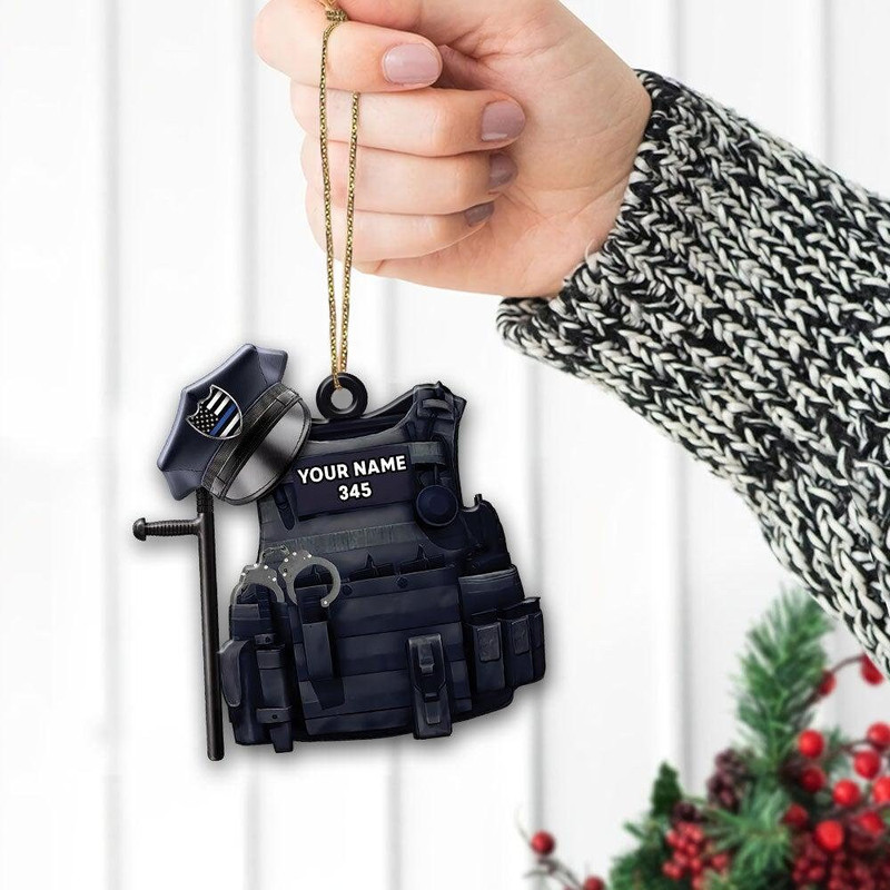 Personalized Decorative Gifts For Police Officers, Police'S Uniform Ornament, Custom Police Christmas Ornament, Christmas Gift For Police Of - 3.jpg
