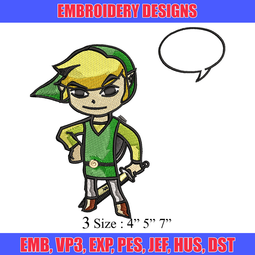 Toon Link embroidery design, Toon Link embroidery, cartoon design, embroidery file, logo shirt, Digital download..jpg