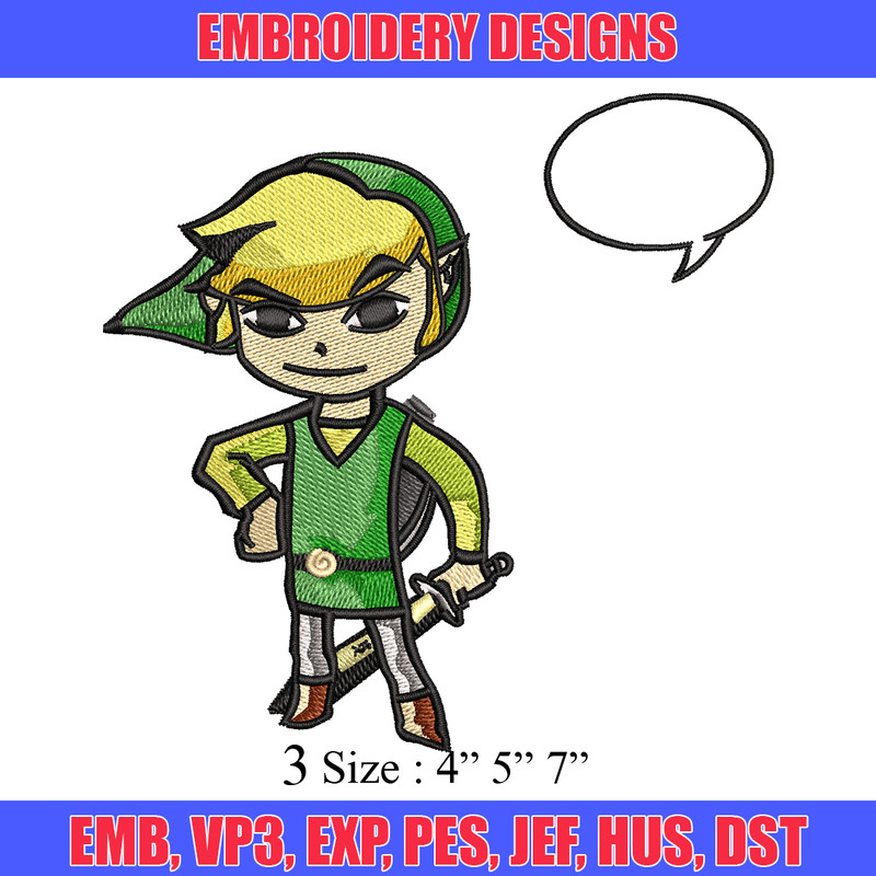 Toon Link embroidery design, Toon Link embroidery, cartoon design, embroidery file, logo shirt, Digital download..jpg