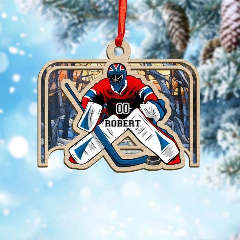 Personalized Hockey Player Ornament, American Hockey Christmas Ornament, Hockey Personalized Ornament, Hockey Team Gift, Hockey Christmas Gi - 1.jpg
