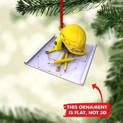 personalized mechanical engineer christmas ornament, mechanical engineer santa ornament