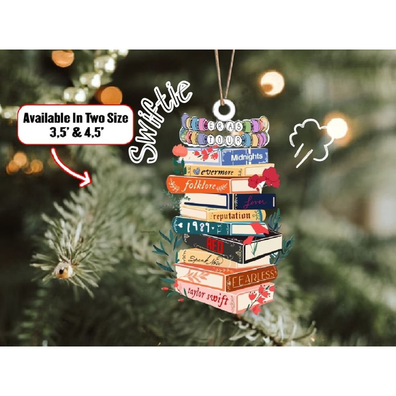 Taylor Christmas Book Christmas, Ornament Shape Swiftie Ornament, TS Christmas Ornament, Swiftie Ornament, 2023 Ornament Gift Fan - 1.jpg