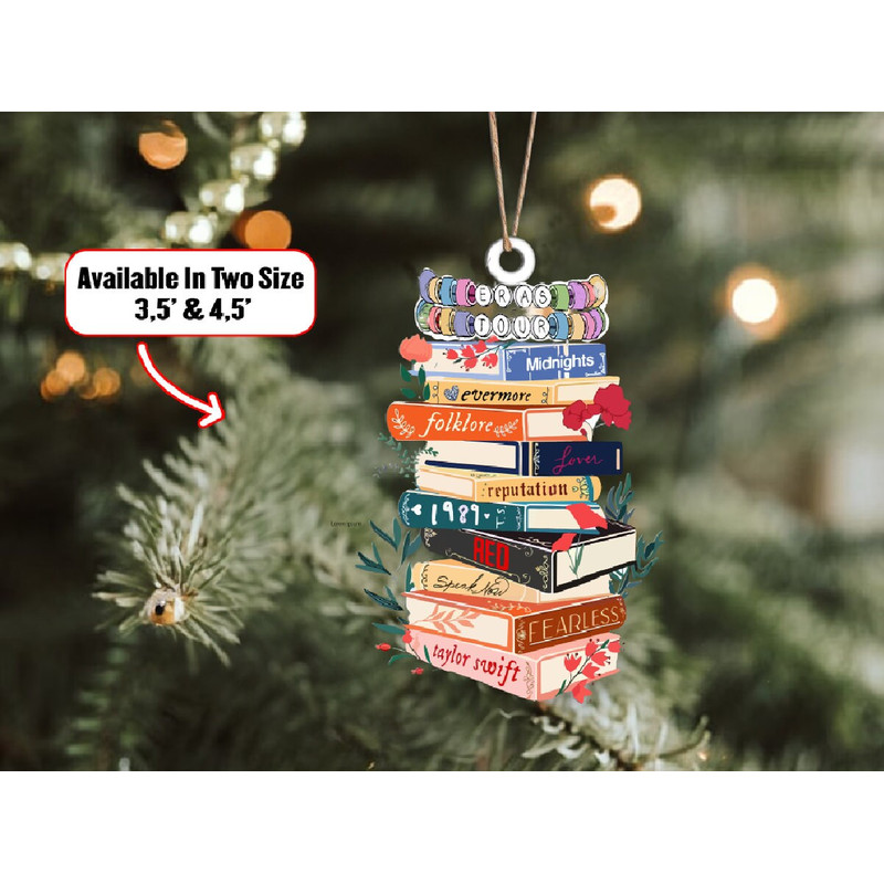 Taylor Christmas Book Christmas, Ornament Shape Swiftie Ornament, TS Christmas Ornament, Swiftie Ornament, 2023 Ornament Gift Fan - 2.jpg