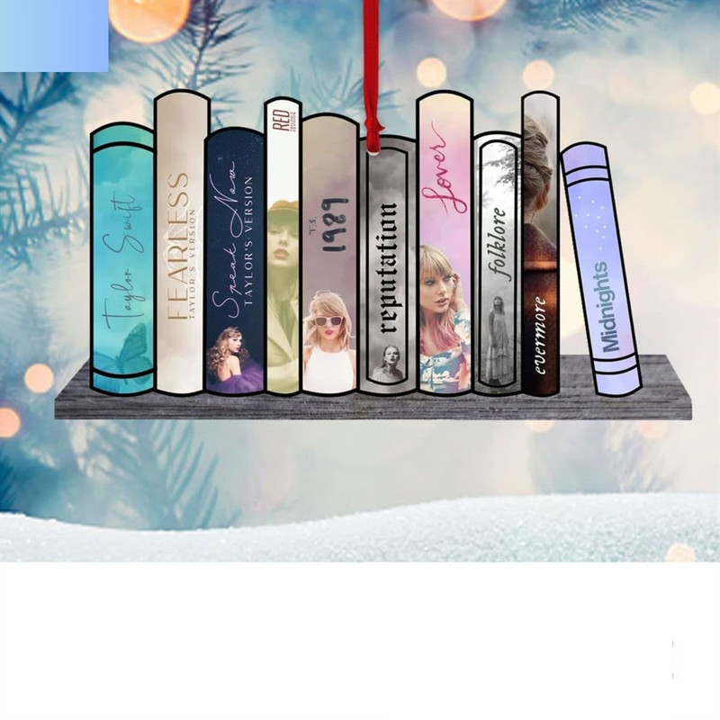 Taylor Christmas Book Christmas, Ornament Shape Swiftie Ornament, TS Christmas Ornament, Swiftie Ornament, 2023 Ornament Gift Fan - 2.jpg