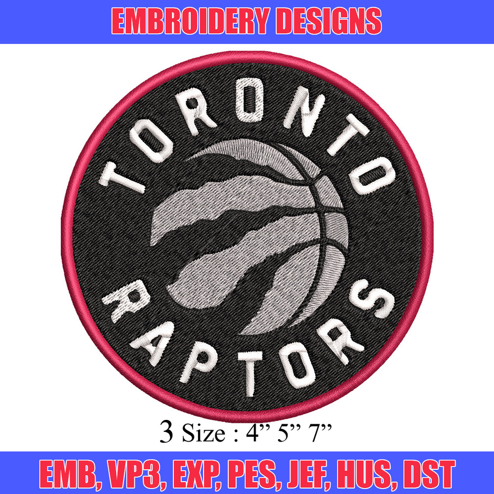 Toronto raptors Embroidery Design, Brand Embroidery, Embroidery File, Logo shirt, Sport Embroidery, Digital download.jpg