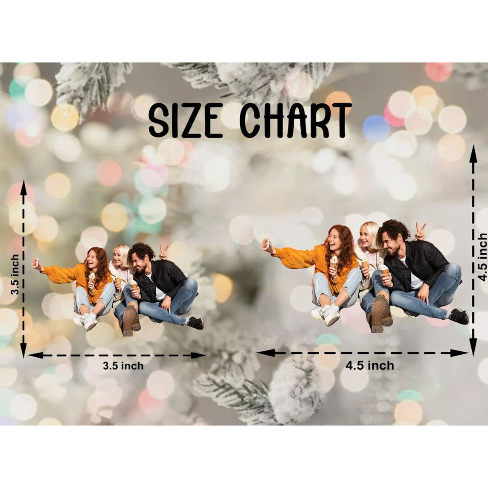Custom Portrait Best Friend Photo Ornament, CustomShape Photo Ornament, Christmas Ball Ornament, Christmas Gift for Friends, Xmas Tree Decor - 2.jpg