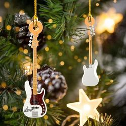 personalized classic guitar custom name ornament, custom name ornament