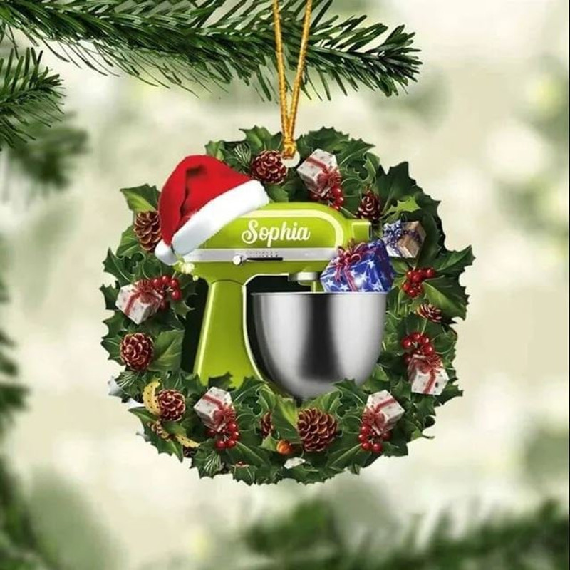 Personalized Creative Kitchen Mixer Ornament, Custom Name Ornament, Custom Shape Ornament For Chefs, Gift For Housewife - 1.jpg