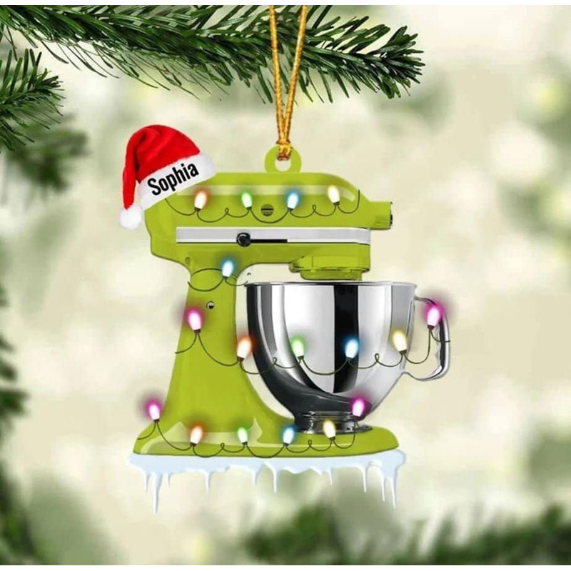 Personalized Creative Kitchen Mixer Ornament, Custom Name Ornament, Custom Shape Ornament For Chefs, Gift For Housewife - 4.jpg