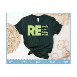 recycle reuse renew rethink, earth day svg, inspirational svg, crisis environmental activism svg, save the earth, planet