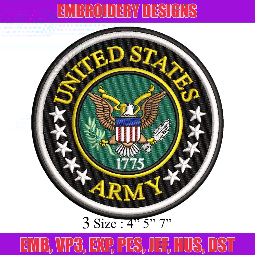 United States Army embroidery design, United States Army embroidery, logo design, embroidery file, Digital download..jpg