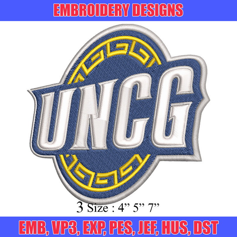UNC Greensboro Spartans embroidery, logo embroidery, embroidery file, Sport embroidery, NCAA embroidery..jpg