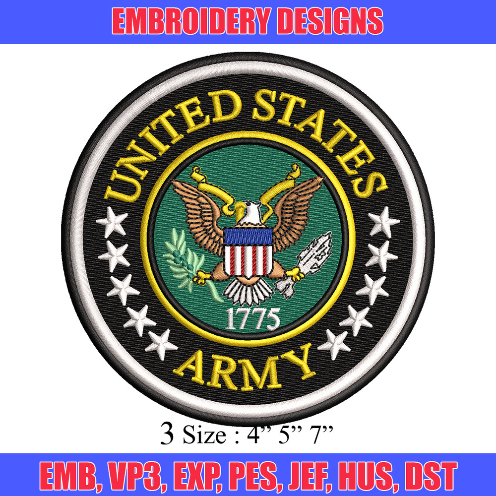 United States Army embroidery design, United States Army embroidery, logo design, embroidery file, Digital download..jpg