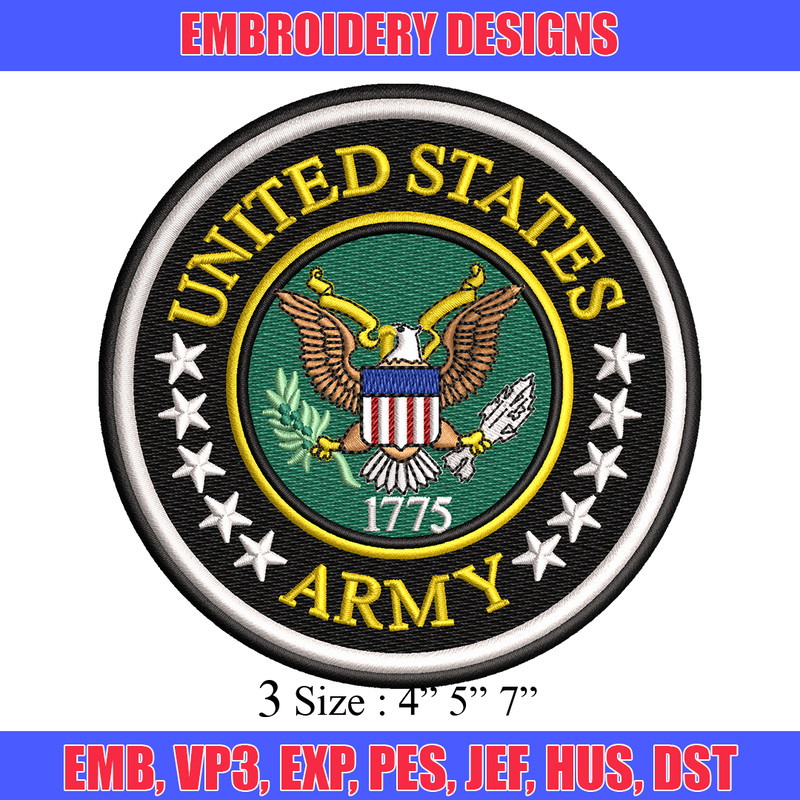 United States Army embroidery design, United States Army embroidery, logo design, embroidery file, Digital download..jpg