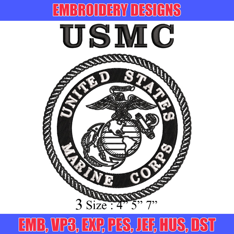 United States Marine Corps embroidery design, logo embroidery, logo design, embroidery file, Digital download..jpg