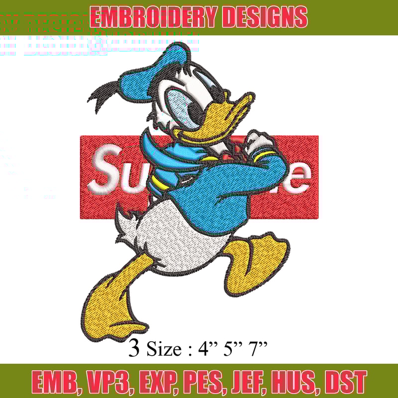 Daisy Duck Supreme Embroidery design, Disney Embroidery, cartoon design, Embroidery File, Disney shirt, Instant download.jpg