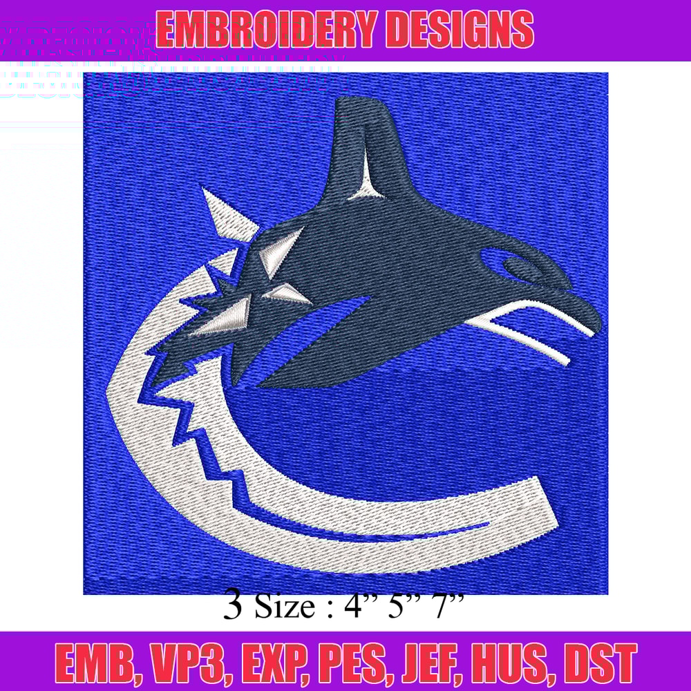 Vancouver Canucks Embroidery Design, Brand Embroidery, Embroidery File, Logo shirt, Sport Embroidery, Digital download..jpg
