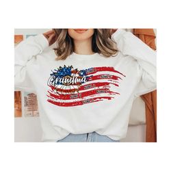 personalized grandma with kids names png, america flag png, 4th of july png, grandma life png, nana 4th of july, indepen