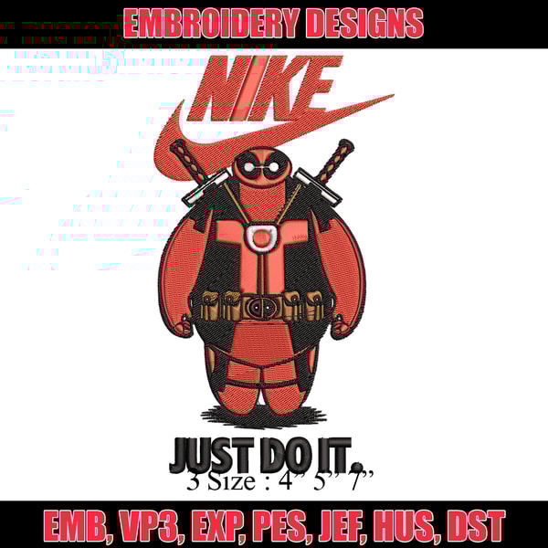 Deadpool funny Nike Embroidery design, Deadpool funny Embroidery, Nike design, Embroidery file, Instant download.jpg