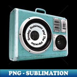 a radio 60s with sticker smokey robinson and the miracles - exclusive sublimation digital file - revolutionize your designs