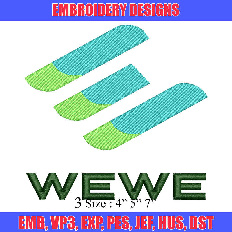 Wewe logo embroidery design, Wewe logo embroidery, logo design, Logo shirt, embroidery file, Digital download.jpg