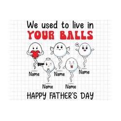 we use to live in your balls png, father's day png, dad png, dad birthday png, funny father's day gifts png, funny dad p