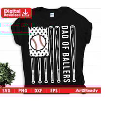 baseball svg or softball svg files - usa american vintage flag baseball dad of ballers instant download