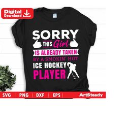 ice hockey svg - ice hockey  sorry this girl patriotic illustration  hockey sport svg