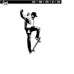 skateboard svg files art - skateboarding svg skaters or skate lover eps png ai psd and svg formats