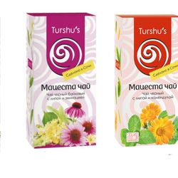 (4 pcs) Krasnodar Black tea with natural additives (Mint& Calendula &Thyme &Oregano& Linden & Echinacea), 85 Bagged