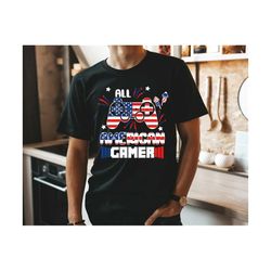all amerigamer us flag svg, 4th of july gaming svg, american video game svg, all american boy svg, patriotic american sv