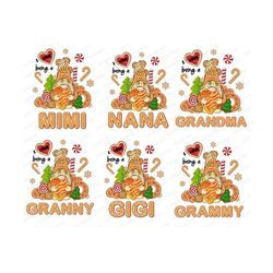 Personalized Christmas Grandma Png, I Love Being Grandma Ginger Bread PNG , Custom Ginger Bread PNG , Christmas Sublimat