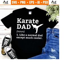 karate svg graphic drawing vintage karate dad funny definition - martial arts svg or mma svg files