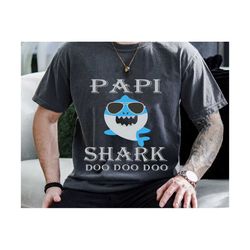 papi shark svg, daddy shark birthday svg, father's day svg, doo doo doo svg, daddy shark shirt design, new dad svg, gift